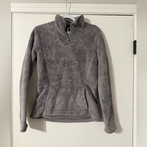 North Face Fleece Gray 1/4 Zip Pullover Women’s